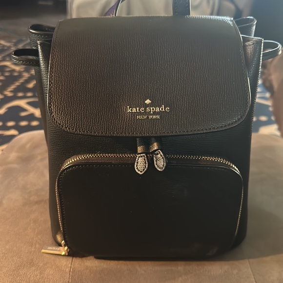 Kate Spade- Kristi Medium Flap Backpack— COLOR:Black - Picture 2 of 6